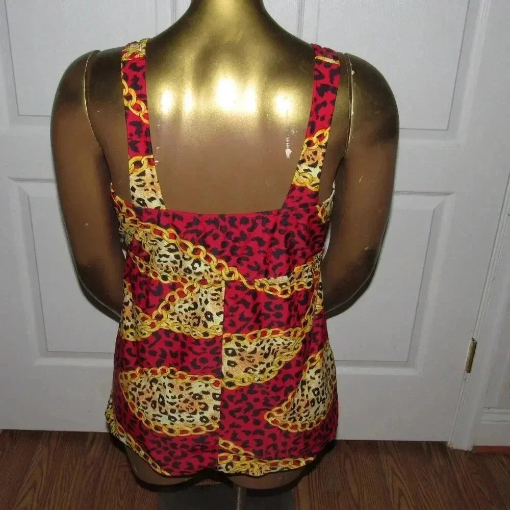ALWAYS FOR ME Chic Prints Tankini Swimsuit Top 22W - Picture 3 of 7